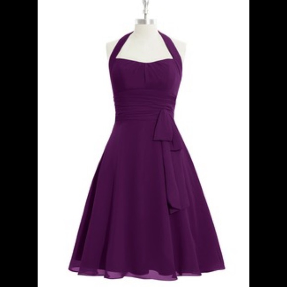 Azazie Dress Grape Size A0